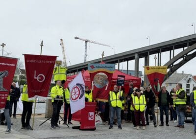 Markering foran Hotel Maritim